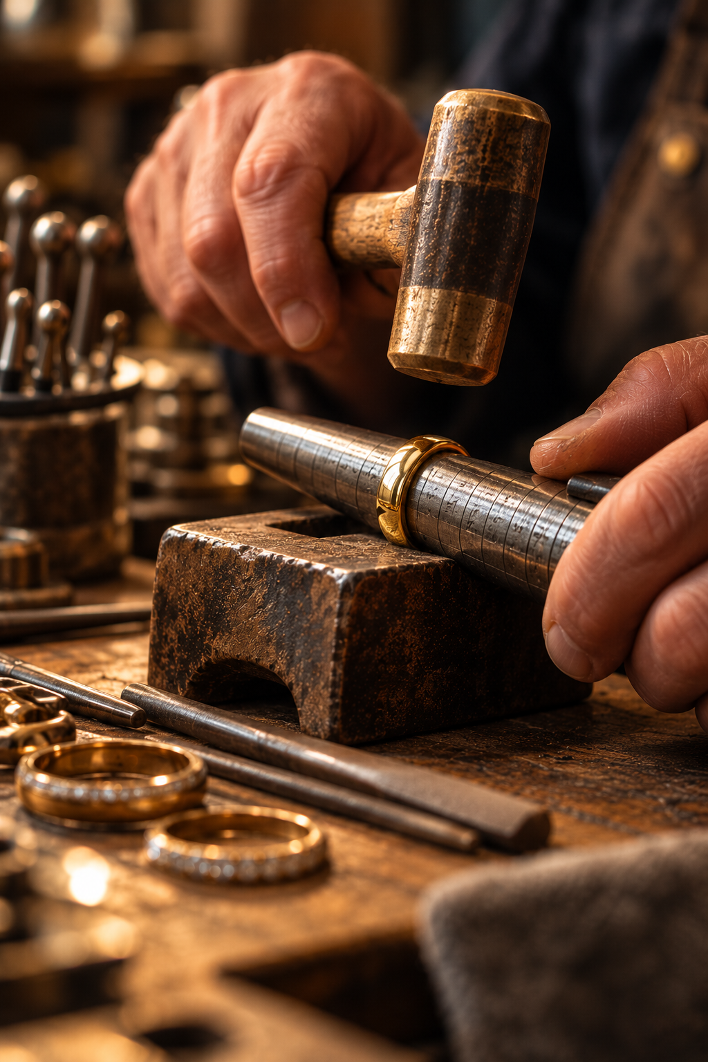 Goldsmith Resizing a Wedding Band